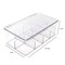 Divided Clear Plastic Organizer (10.75” x 6.5” x 3.7”) w/Hinged Lid, Stackable Storage Box for Tea Bags, Crafts, Office Supplies, Cosmetics, Jewelry, BPA-Free, Food Safe Pantry Container